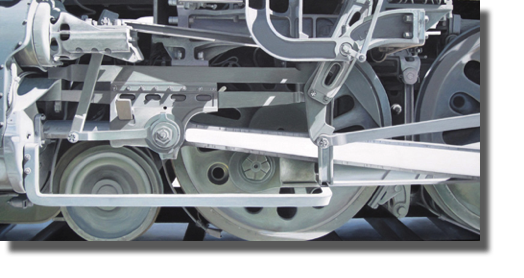 Rolling Power (Homage To Sheeler) (2012)
122 x 61 cm
oil on canvas
(Sold)